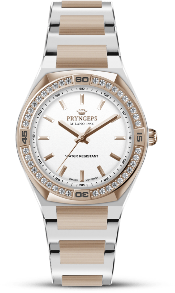 Orologio Pryngeps Milano 1956 Collezione Wall Street - A1203/R Bianco